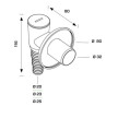 Sifão exterior cromado para máquina de lavar, Bonomini