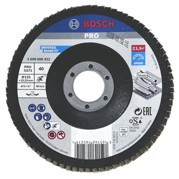 Disco Lamelas X571 125 mm G40, Bosch 2608606922