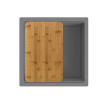 Cuba AMBAR 40 concreto, 450x452 mm, com tábua, válvula e sifão incluídos, Rodi K0000006