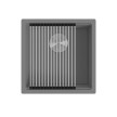 Cuba AMBAR 40 concreto, 450x452 mm, com tábua, válvula e sifão incluídos, Rodi K0000006