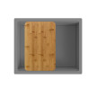 Cuba AMBAR 50 concreto, 550x452 mm, com tábua, válvula e sifão incluídos, Rodi K0000003