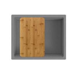 Cuba AMBAR 50 concreto, 550x452 mm, com tábua, válvula e sifão incluídos, Rodi K0000003