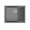 Cuba AMBAR 50 concreto, 550x452 mm, com tábua, válvula e sifão incluídos, Rodi K0000003