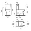 Pack LOFT compacto Btw (sanita rimless+autoclismo+tampo termodur) branco, Sanitana SP0207650300001