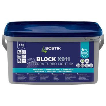 Revestimento impermeabilizante BLOCK X911, 5Kg/P52, Bostik