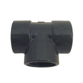 Tê PVC pressão rosca centro 50 mm x 1/2'', EN1452-3, PN10