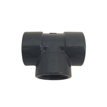 Tê PVC pressão rosca centro 50 mm x 1/2'', EN1452-3, PN10