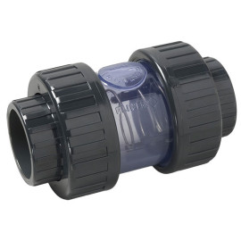 Válvula retenção transparente PVC pressão colar 63 mm