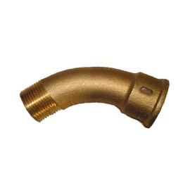 Curva 45º macho-fêmea 1/2'' latão