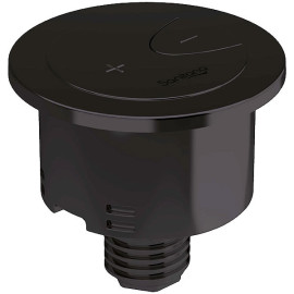 Pulsador Preto Mate dupla descarga para mecanismos de descarga universais (furo de tanque Ø40mm), Sanitana SR1000000002094