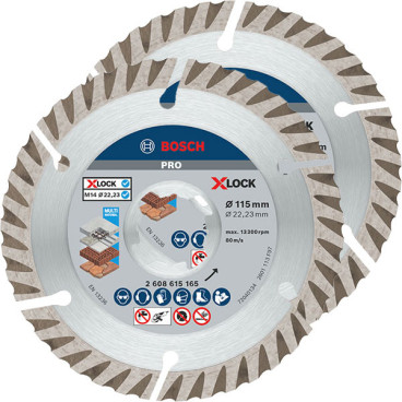 2xDisco Diamante Prof.Univ.115 mm, Bosch 2.608.615.285