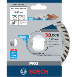 Disco Diamante Prof.Univ.125 mm, Bosch 2.608.615.166