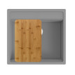 Cuba AMBAR 57 concreto, 550x520 mm, com tábua, válvula e sifão incluídos, Rodi K0000087