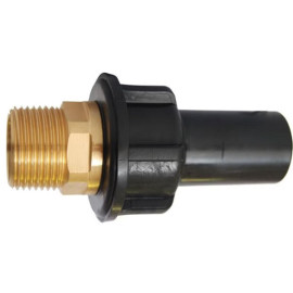 União macho PE/Latão 110 mm x 4'' PN10/16