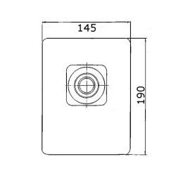 Placa de comando 6 L Inox para fluxómetro de sanita de encastrar, Benkiser 8952100