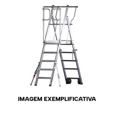Plataforma profissional Protect 3 degraus EN131, degrau topo a 70 cm