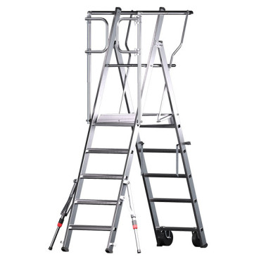 Plataforma profissional Protect 5 degraus EN131, degrau topo a 117 cm