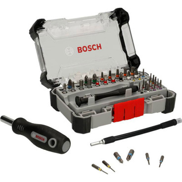 Punho de chave de fendas com 42 pontas de precisão com extensor, Bosch 2.607.002.837