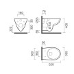 Sanita suspensa CENT RIMLESS, descarga horizontal, branco, Sanitana S10208782200000