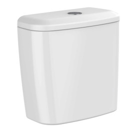 Autoclismo compacto CENT RIMLESS com entrada Inferior, descarga dupla 3/6L, branco, Sanitana S10206504500001