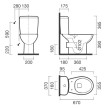 Sanita compacta CENT RIMLESS com descarga horizontal, branco, Sanitana S10206481800000