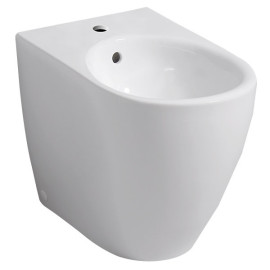 Bidé ao chão iCon com forma fechada T»56cm, furo de nível visível, branco, Geberit 234050000