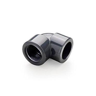 Joelho 90º fêmea PVC pressão colar 20 mm x 1/2'', EN1452-3, PN10