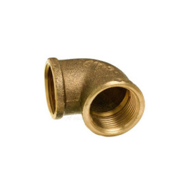 Joelho fêmea-fêmea de 1/2'' latão