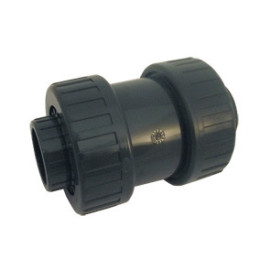 Válvula retenção 20 mm PVC pressão colar, EN1452-3, PN16
