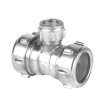 Tê 22 x 15 x 22 mm niquelado Conex compressão