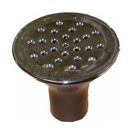 Tampa de plástico cromada 90 mm com furos e funil