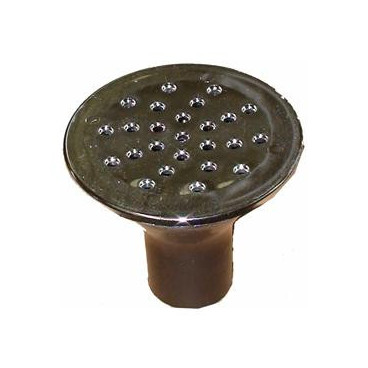 Tampa de plástico cromada 90 mm com furos e funil