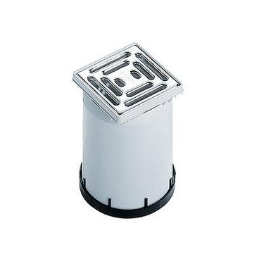 Grelha 10 x 10 cm E10, grelha inox e aro de ABS, Dallmer 510006
