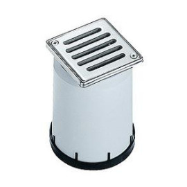 Grelha 10 x 10 cm ECS10, grelha 5 mm e aro de inox, aparafusada, carga 1,5 ton, Dallmer 510020