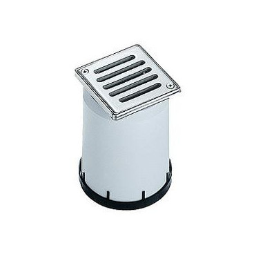 Grelha 10 x 10 cm ECS10, grelha 5 mm e aro de inox, aparafusada, carga 1,5 ton, Dallmer 510020