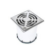 Grelha 12 x 12 cm EN12, grelha e aro de inox, aparafusada, Dallmer 510327