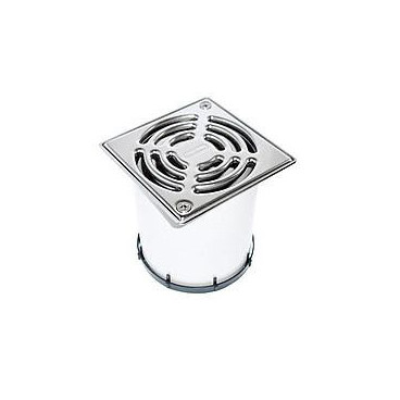 Grelha 12 x 12 cm EN12, grelha e aro de inox, aparafusada, Dallmer 510327