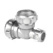 Tê 22 x 22 x 15 mm niquelado Conex compressão