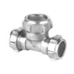 Tê 15 x 18 x 15 mm niquelado Conex compressão