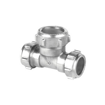 Tê 15 x 18 x 15 mm niquelado Conex compressão