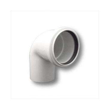 Curva 110 mm x 90º branca