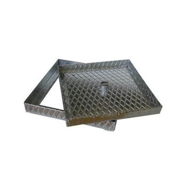 Tampa galvanizada rebaixada 5 cm com 30 x 30 cm (B125 trânsito pedonal, ciclistas e parques de viaturas ligeiras)