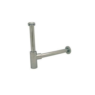 Sifão de garrafa minimalista redondo cromado