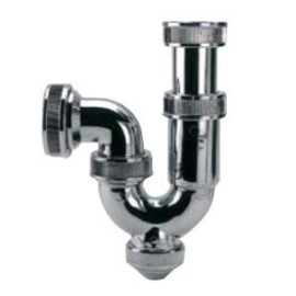 Sifão cromado em S 1''1/4 com válvula, B-31-BCR