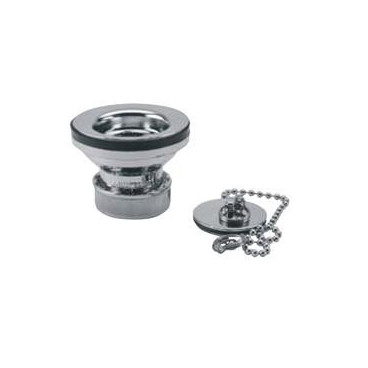Válvula 1''1/4 plástico cromado com 70 mm, B-61-BCR