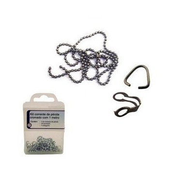 Kit corrente pérola cromado (1m)