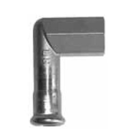 Joelho 90º fêmea 15 x 1/2'' inox AISI 316L de cravar Inoxpres