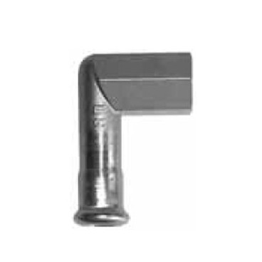 Joelho 90º fêmea 22 x 3/4'' inox AISI 316L de cravar Inoxpres