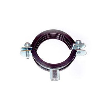 Abraçadeira com borracha M8/10 aço zincado 2''1/2 74-80 mm
