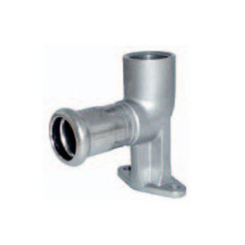 Joelho distanciador com pater 22 x 3/4'' inox AISI 316L de cravar Inoxpres